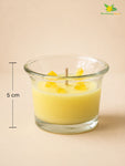 Glass Candle | Vanilla | 5 cm | Set of 1, 2 Pcs