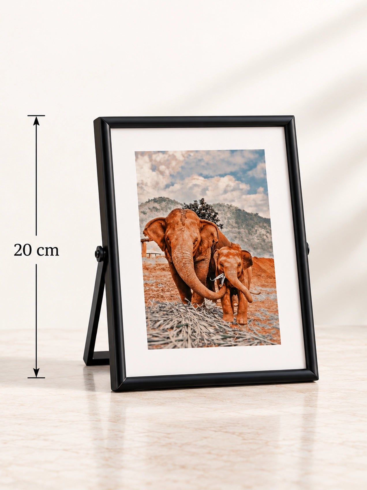 Elephant Metal Photo Frame | 20 cm