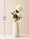 Luxe Artificial Peony Flower Stick | White | 88 cm