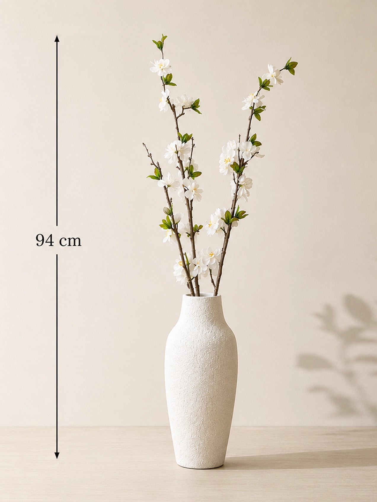 Cherry Blossom Flower Stick | White | 94 cm