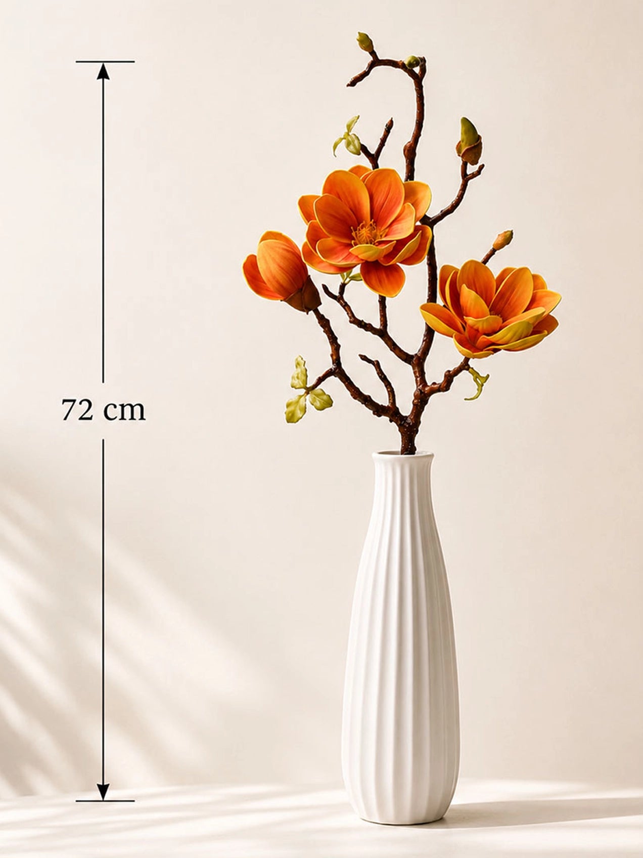 Reed Diffuser & Candle Set with Yellow Magnolia Ikebana