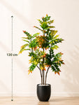 Minimalistic Faux Autumn Sumac Tree | 120 cm | With Basic Pot