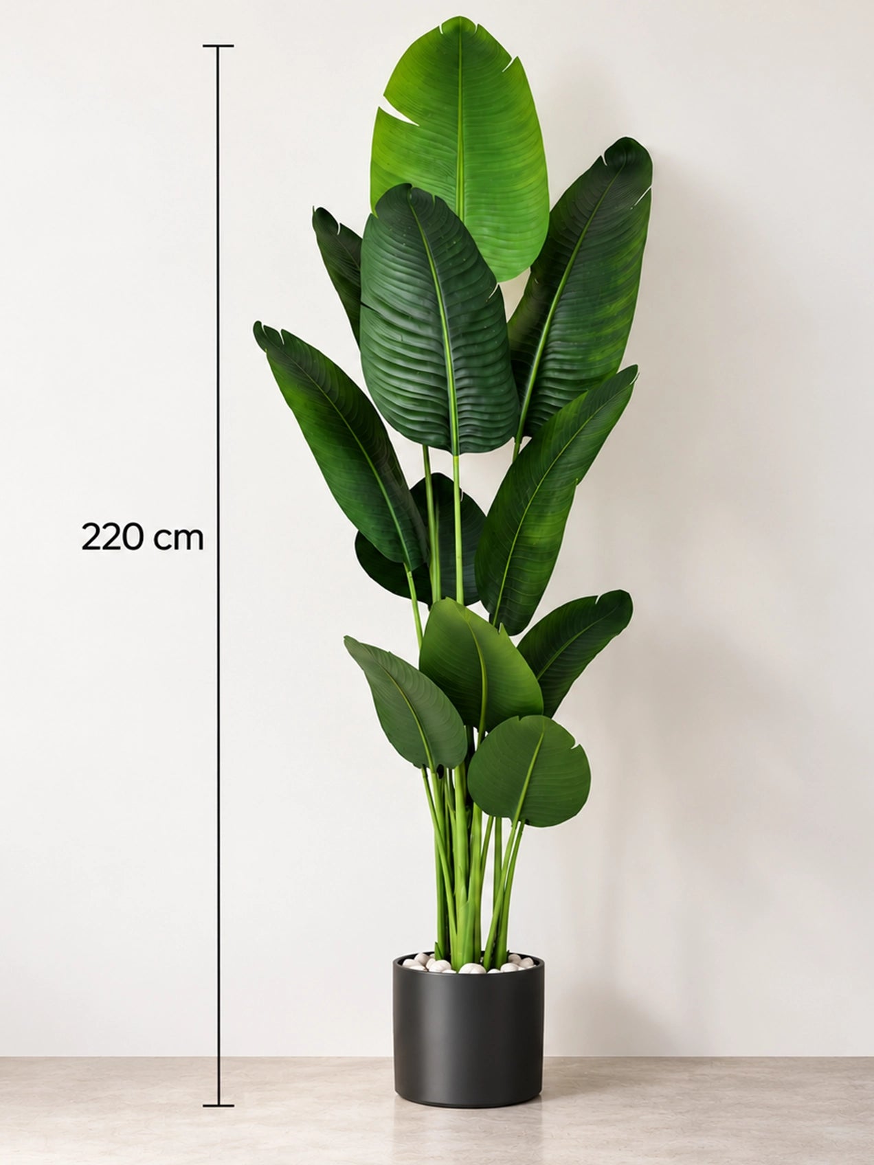 Artificial Banana Leaf Plant | 220 cm | With Basic Pot