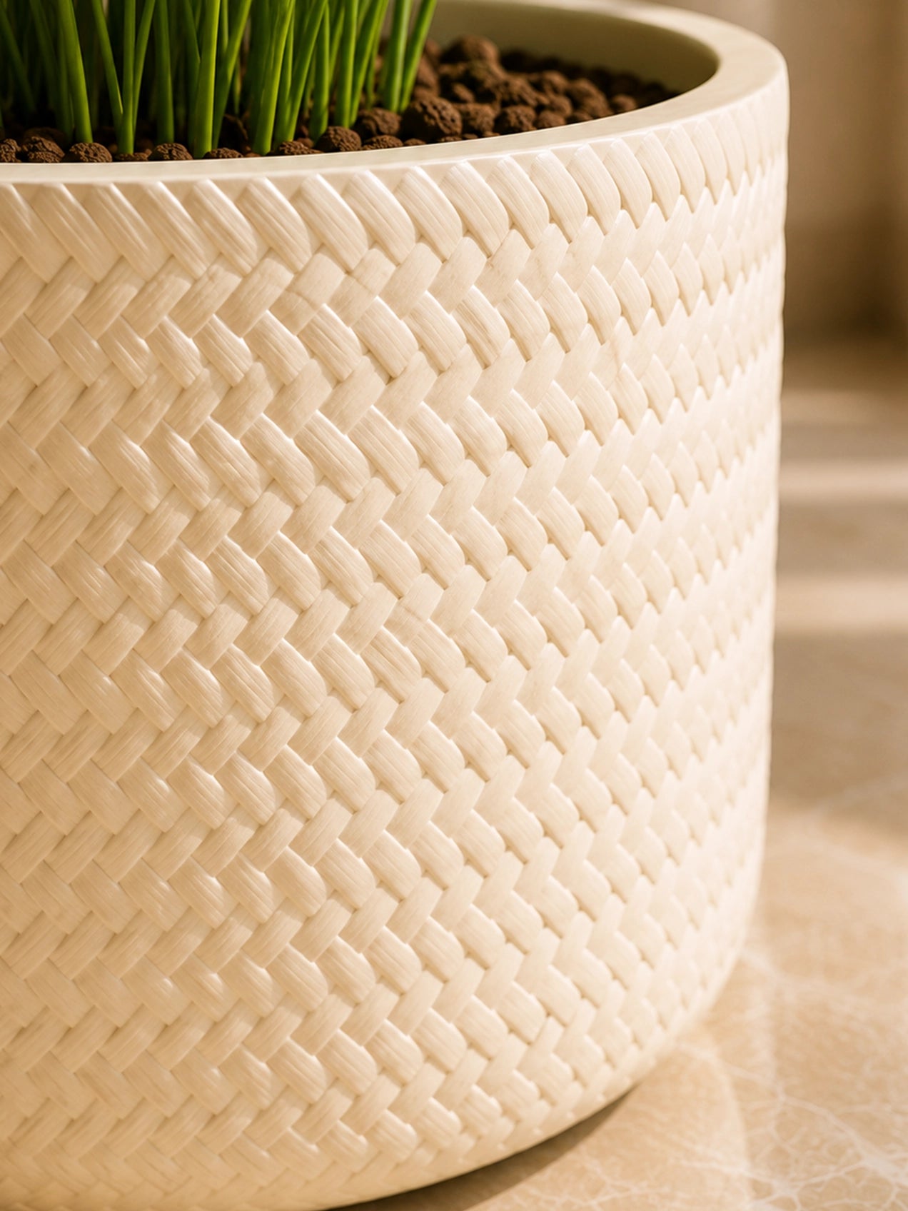Textured Planter Set | Off White | 30 cm and 24 cm