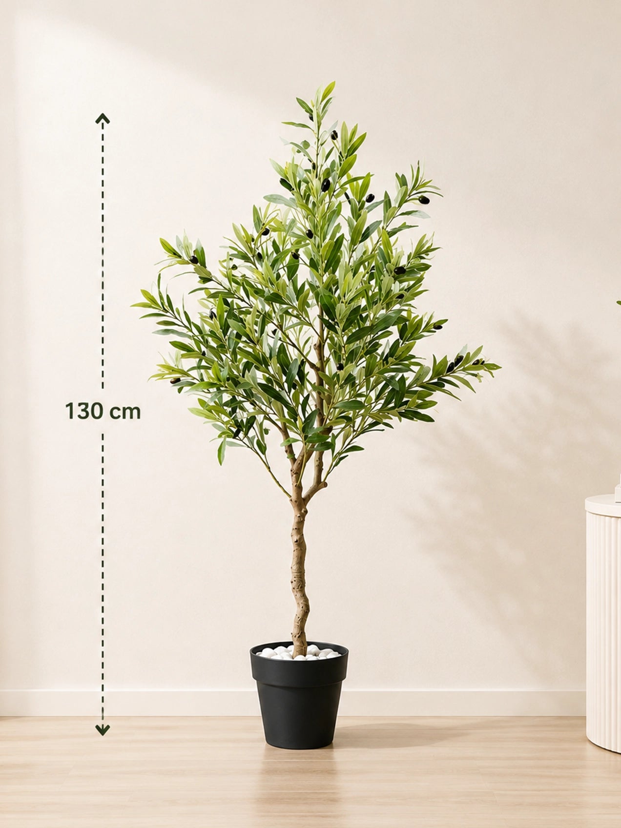 Overleaf Faux Olive Tree | 130 cm | With Basic Pot