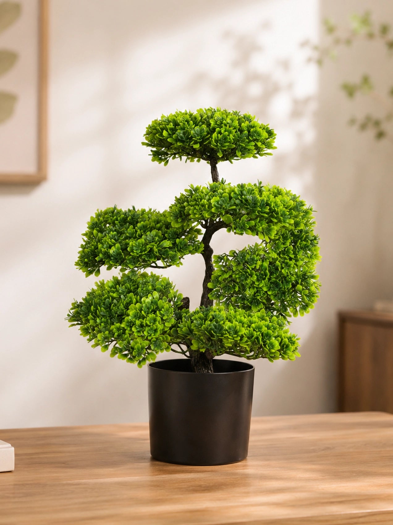 Bonsai Plant | 43 cm | Small Leaves | With Black Pot