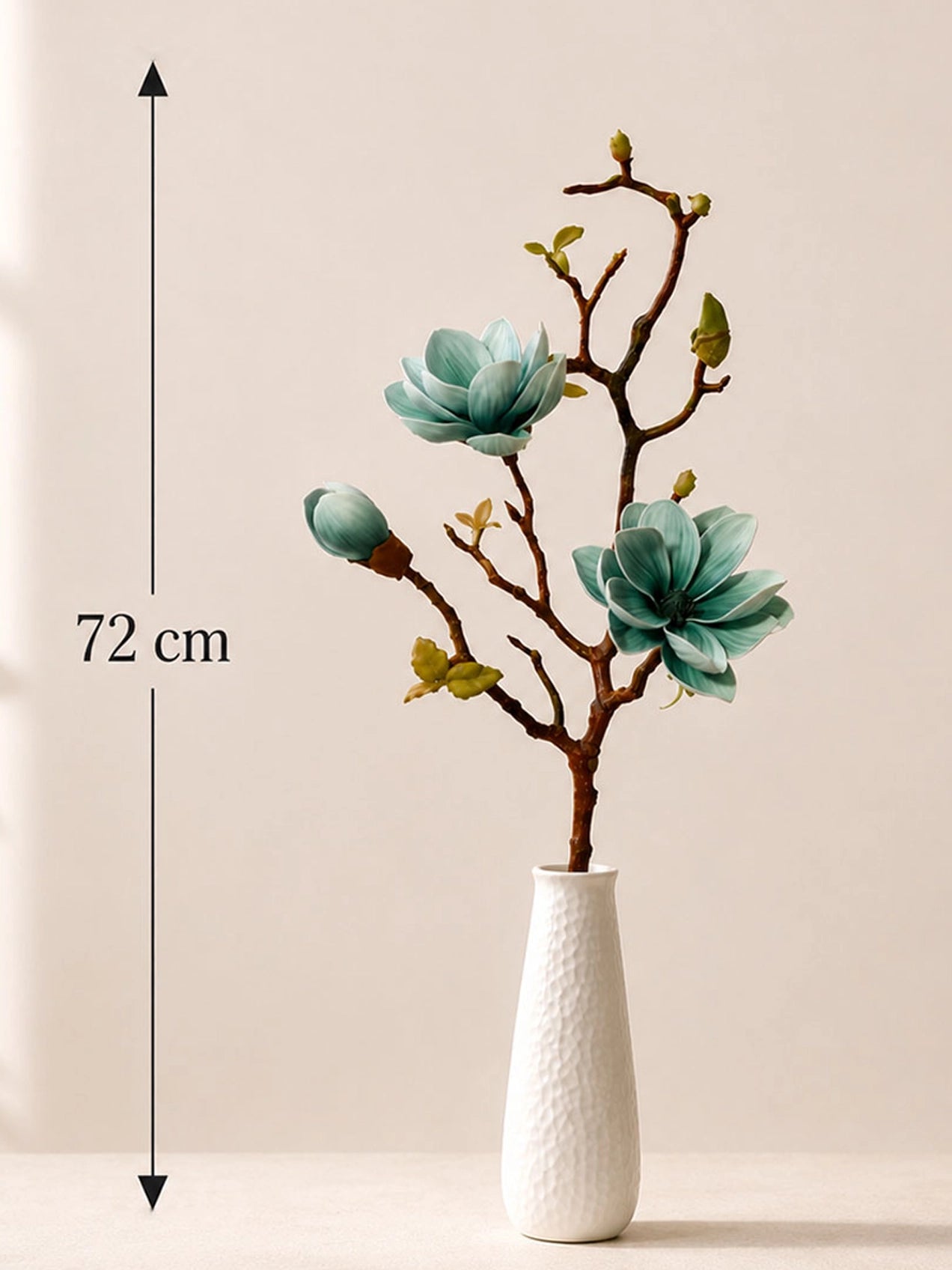 Reed Diffuser & Candle Set with Blue Magnolia Ikebana