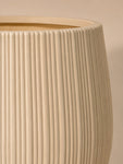 Ribbed Large Planter | Off White | 36 cm