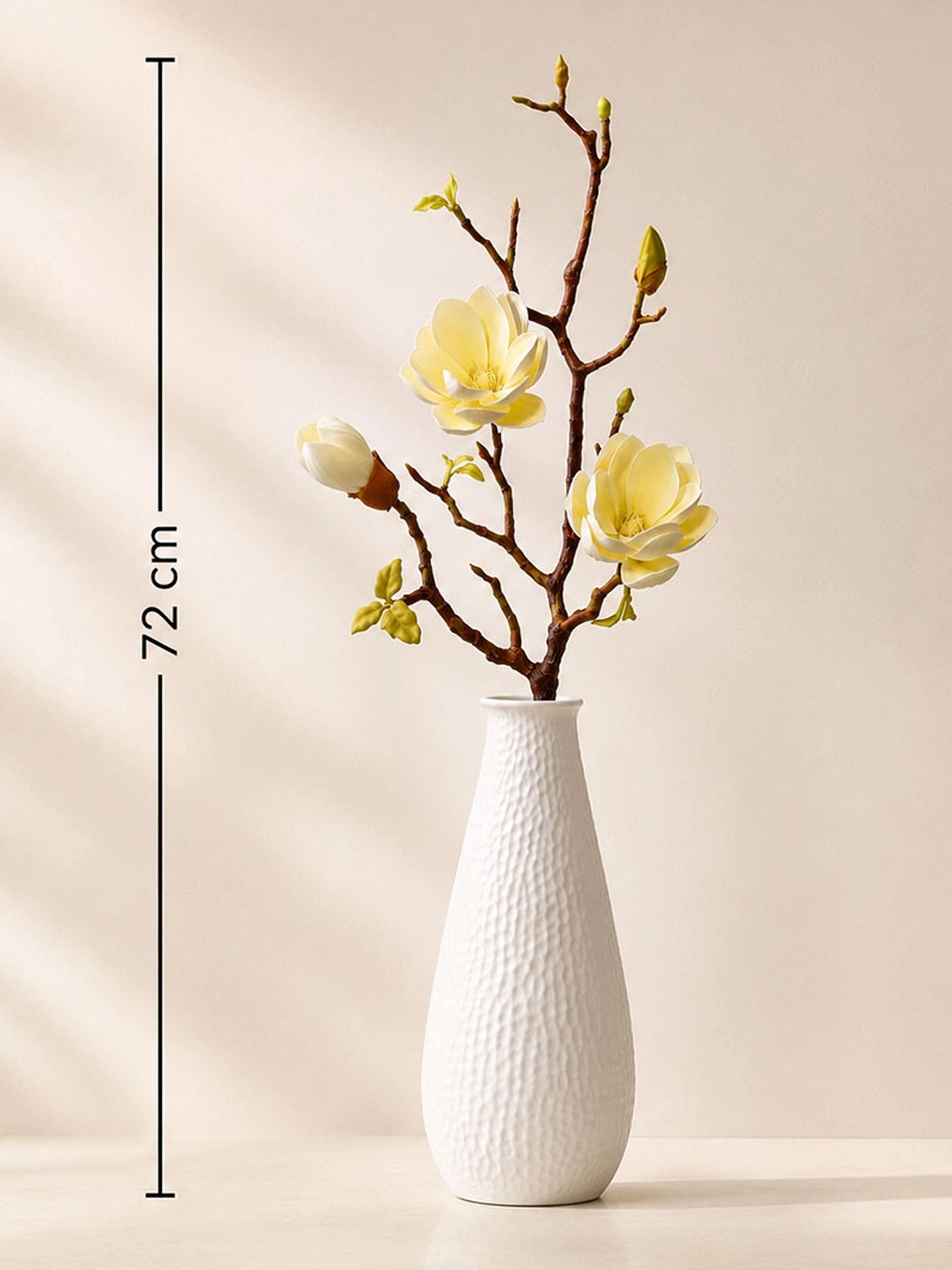Reed Diffuser & Candle Set with White Magnolia Ikebana