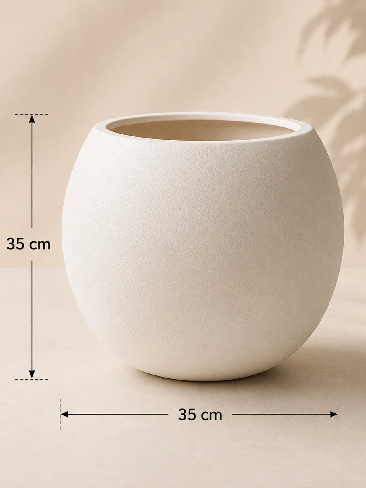 Round Planter | Off White | 33 cm