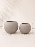 Textured Grey Planter Set | Set of 2
