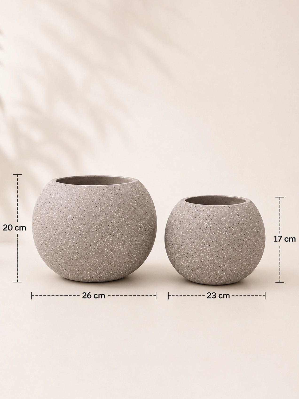 Textured Grey Planter Set | Set of 2