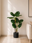 Artificial Monstera Plant | 120 cm | 3 Poles | 12 Leaves