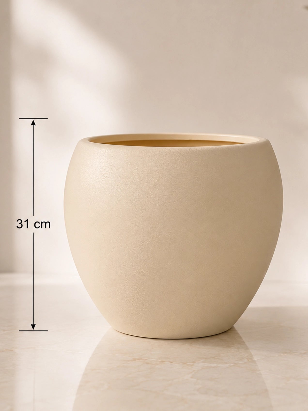 Oval Planter | Off White | 31 cm