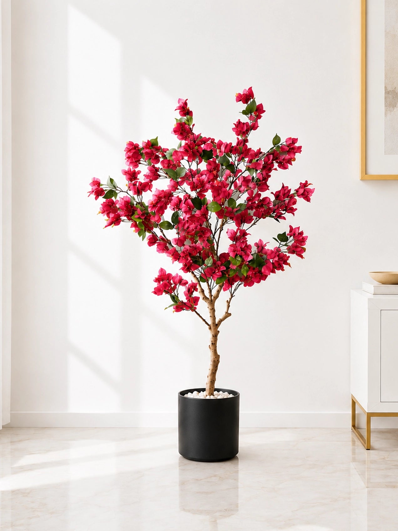 Artificial Bougainvillea Plant | 130 cm | 450 Flowers | Basic Pot