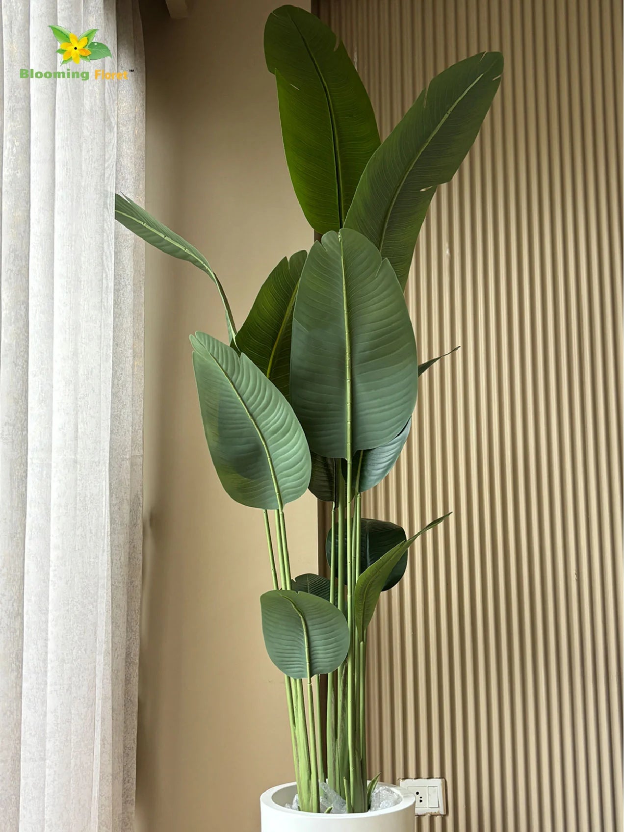 Artificial Banana Leaf Plant – 220 cm, with Basic Pot