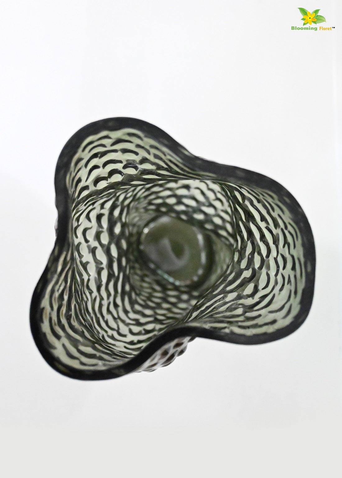 Midnight Twisted Glass Vase