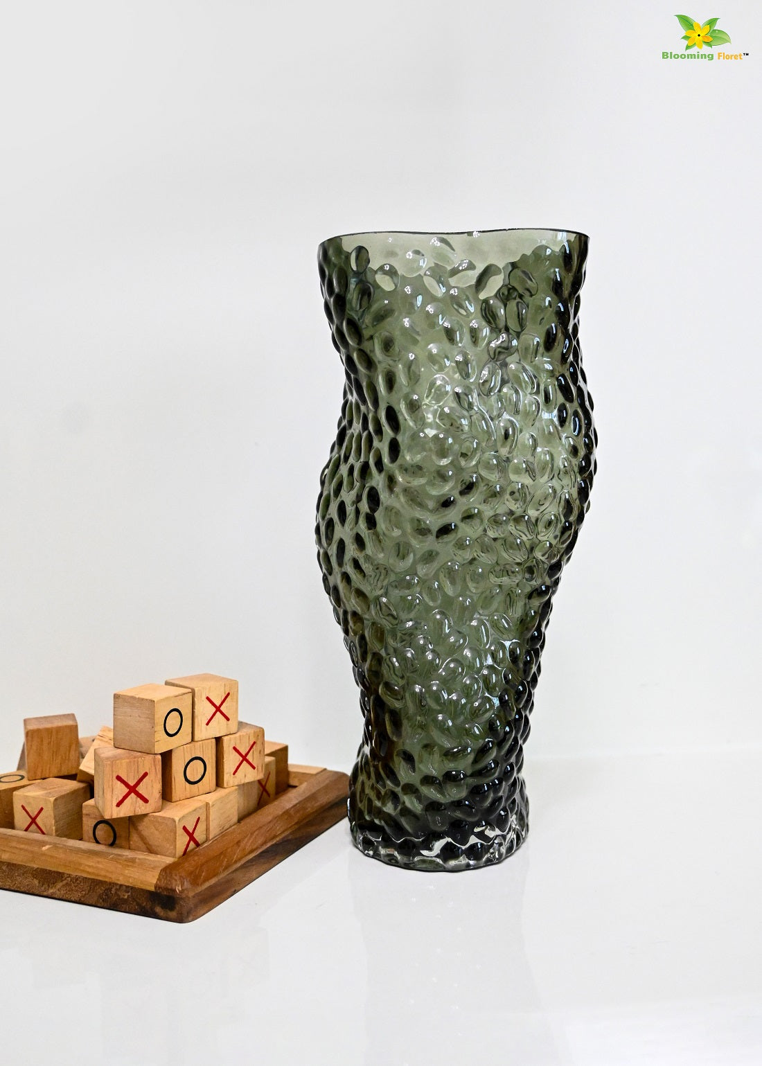 Midnight Twisted Glass Vase