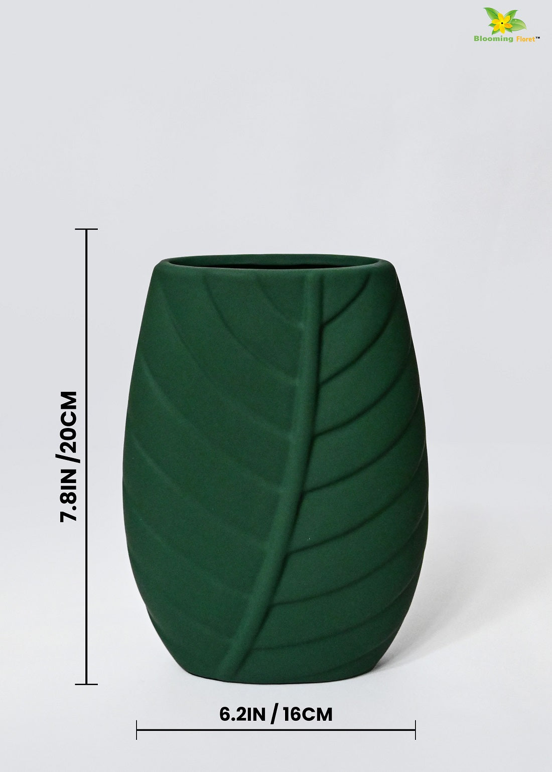 Leaf Impressed Ceramic Vase